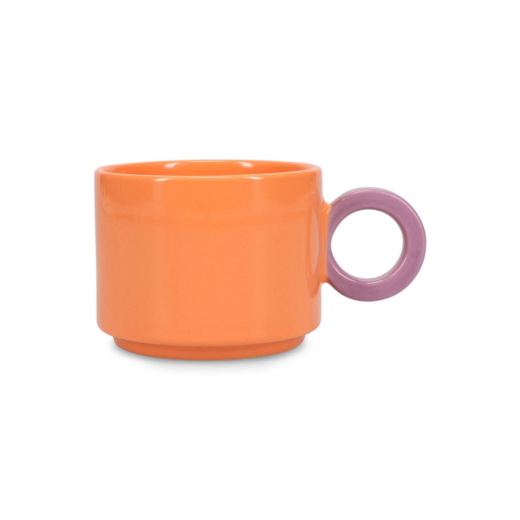 ONA beker (280ml) oranje/paars Lou