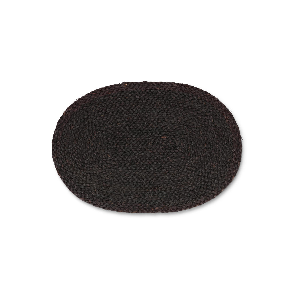 Salt & Pepper placemat (45x30cm) ovaal maisblad zwart TableTop