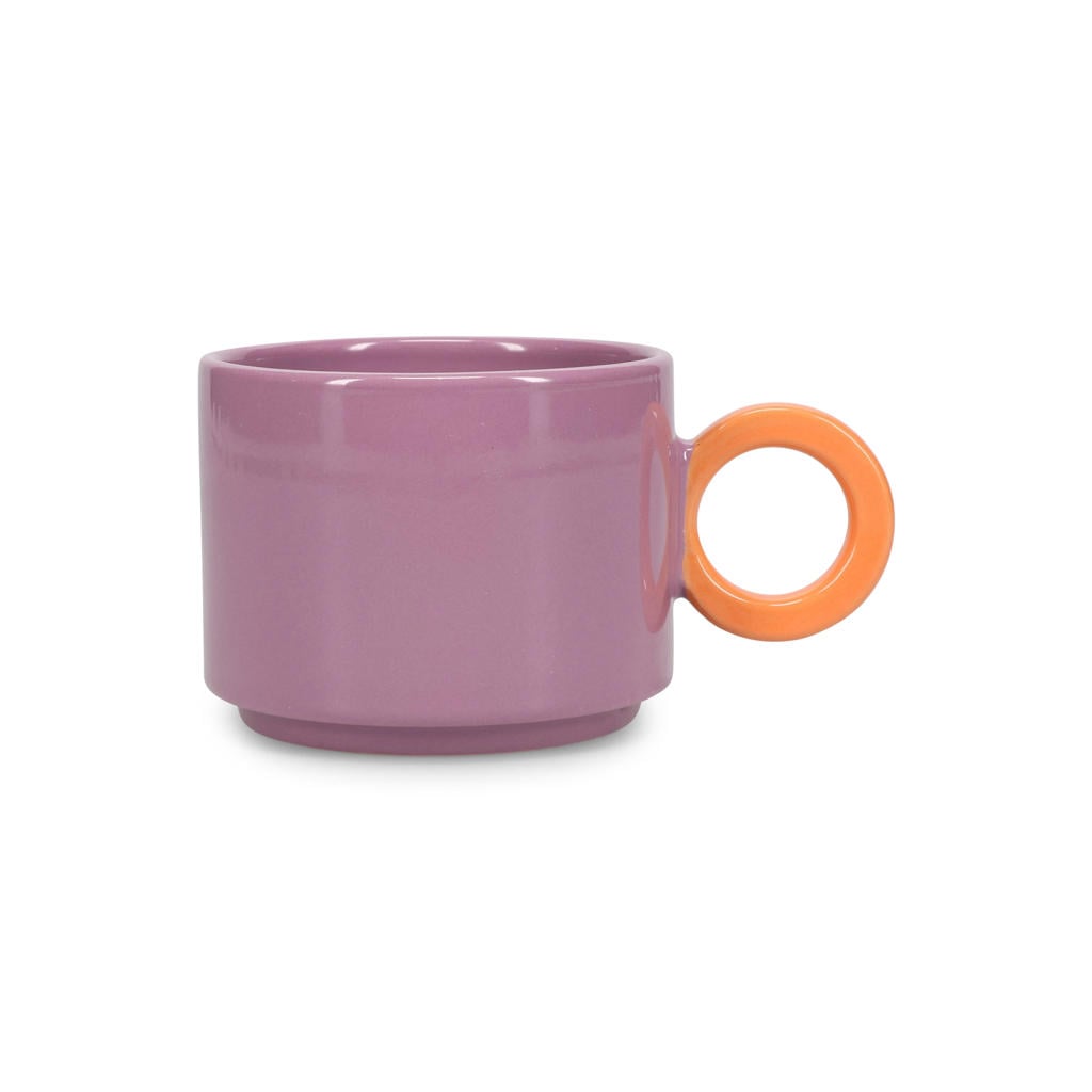 ONA beker (280ml) paars/oranje Lou