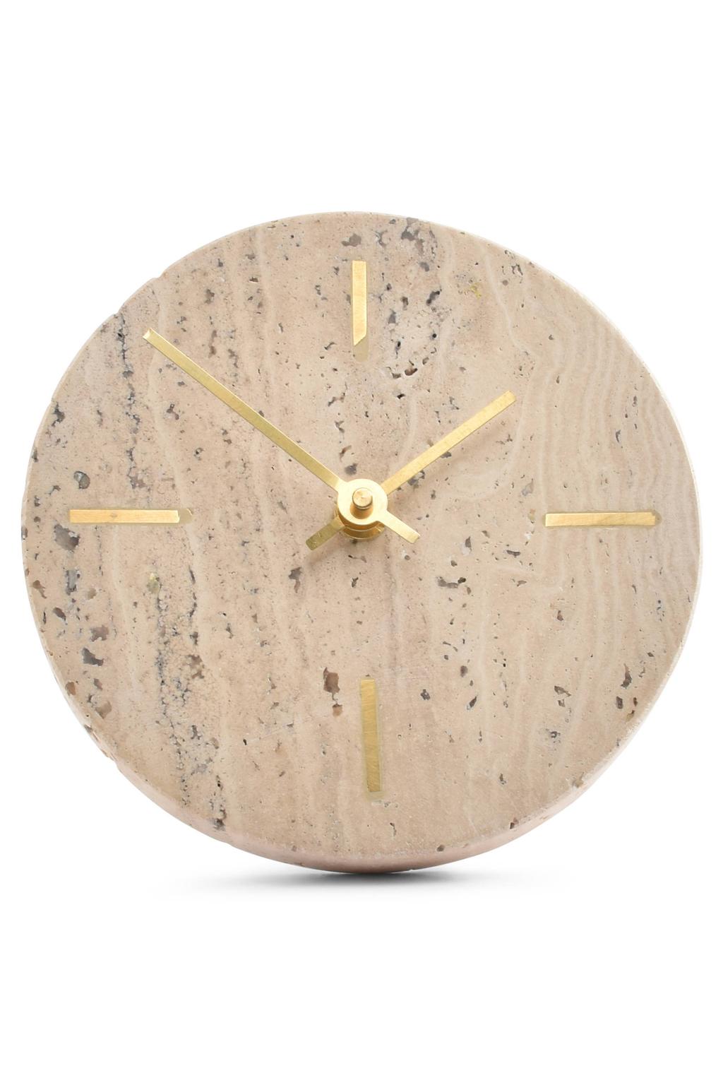 SP Collection tafelklok travertijn beige