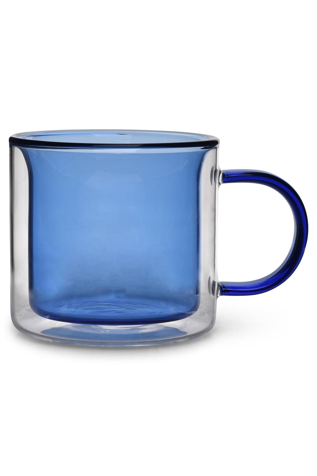 ONA theemok (270ml) dubbelwandig blauw Liv (set van 2)