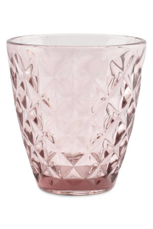 glas (220ml) roze Prisma (set van 4)