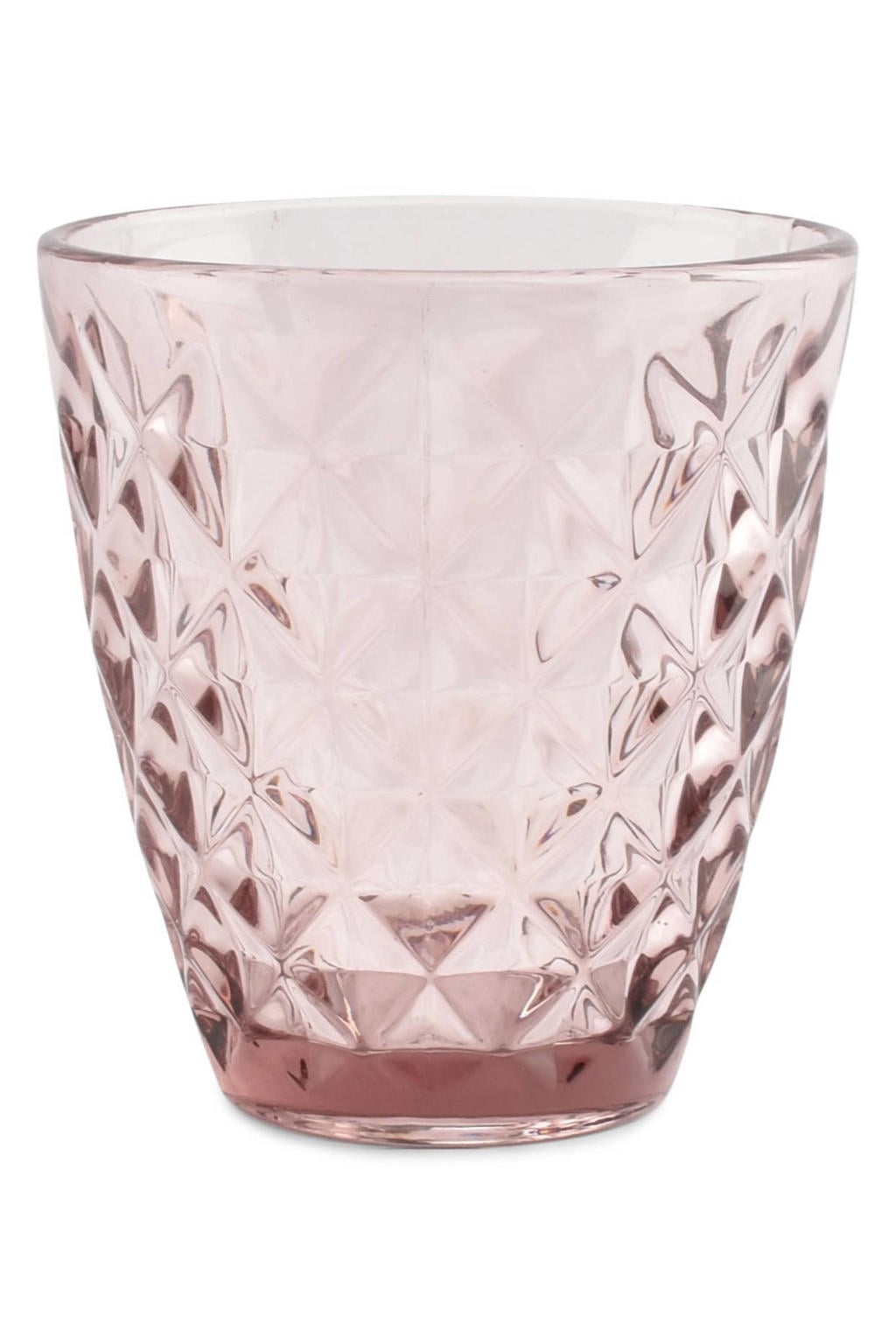 Salt & Pepper glas (220ml) roze Prisma (set van 4)