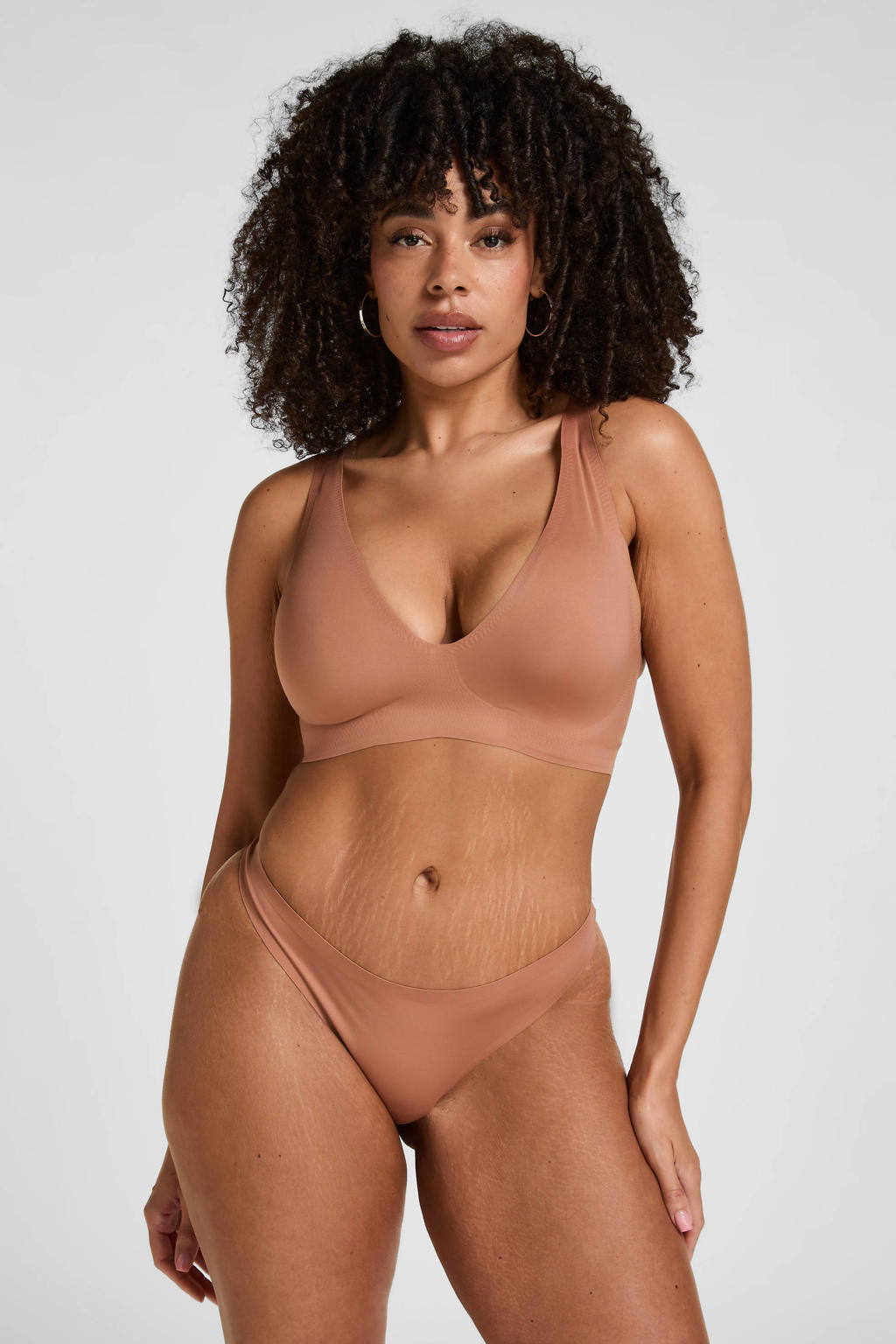 Hunkemöller Super Comfort voorgevormde seamless bh zonder beugel - bruin