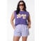Colourful Rebel Curve top Plus Size met print - paars