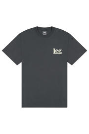 thumbnail: Lee regular T-shirt met backprint zwart
