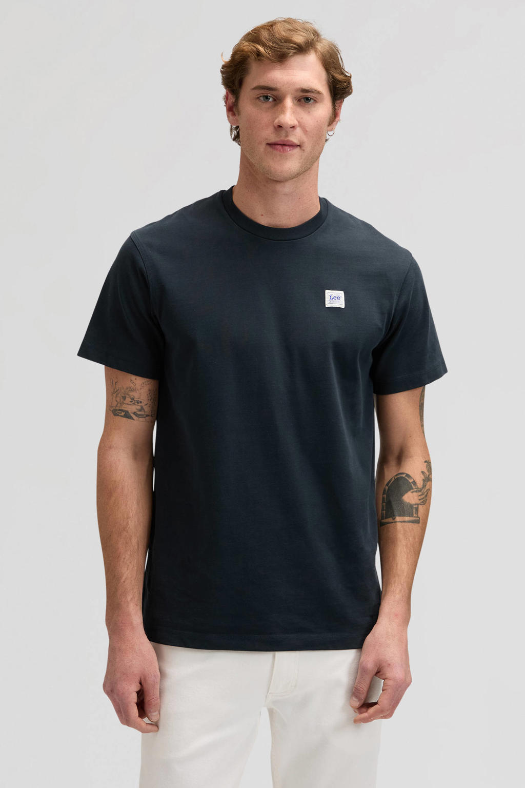 Lee relaxed T-shirt donkerblauw