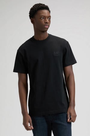 regular T-shirt zwart