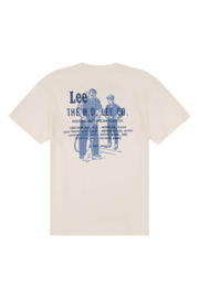 thumbnail: Lee relaxed T-shirt met backprint ecru