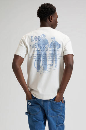 relaxed T-shirt met backprint ecru