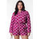 Colourful Rebel Curve viscose blouse met print Plus Size - roze