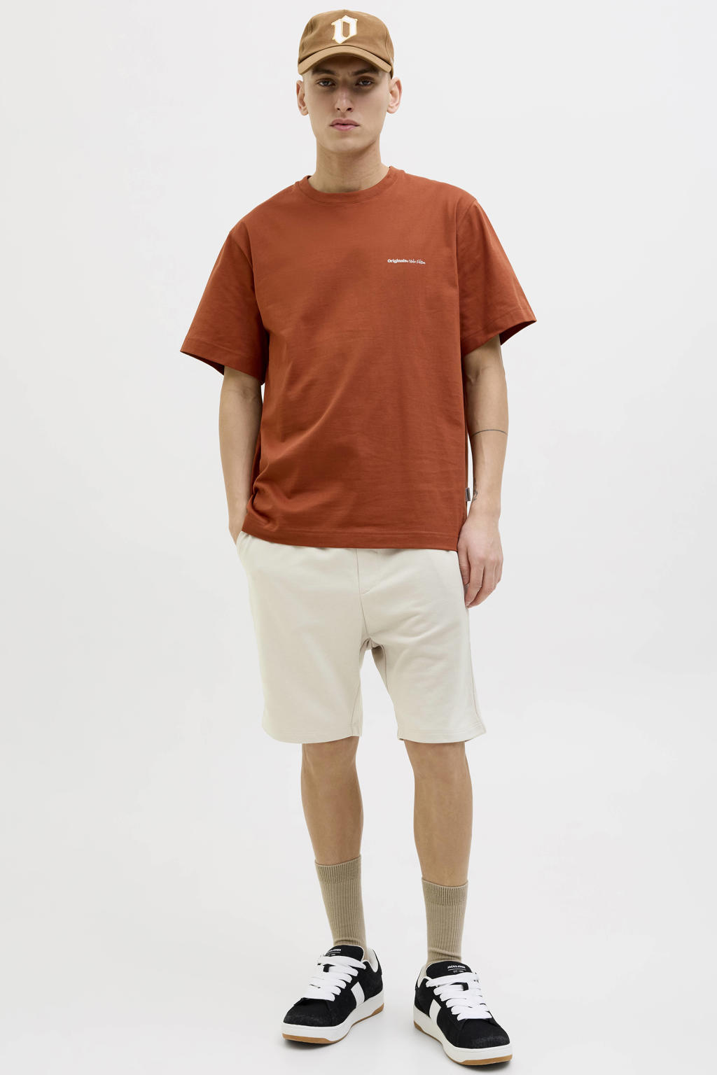 JACK & JONES PANTS STUDIO JPSTGORDON BRADLEY regular sweatshort beige