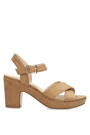 Mary sandalen met blokhak beige