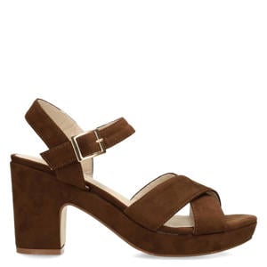 Mary sandalen met blokhak bruin