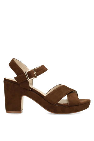 Mary sandalen met blokhak bruin