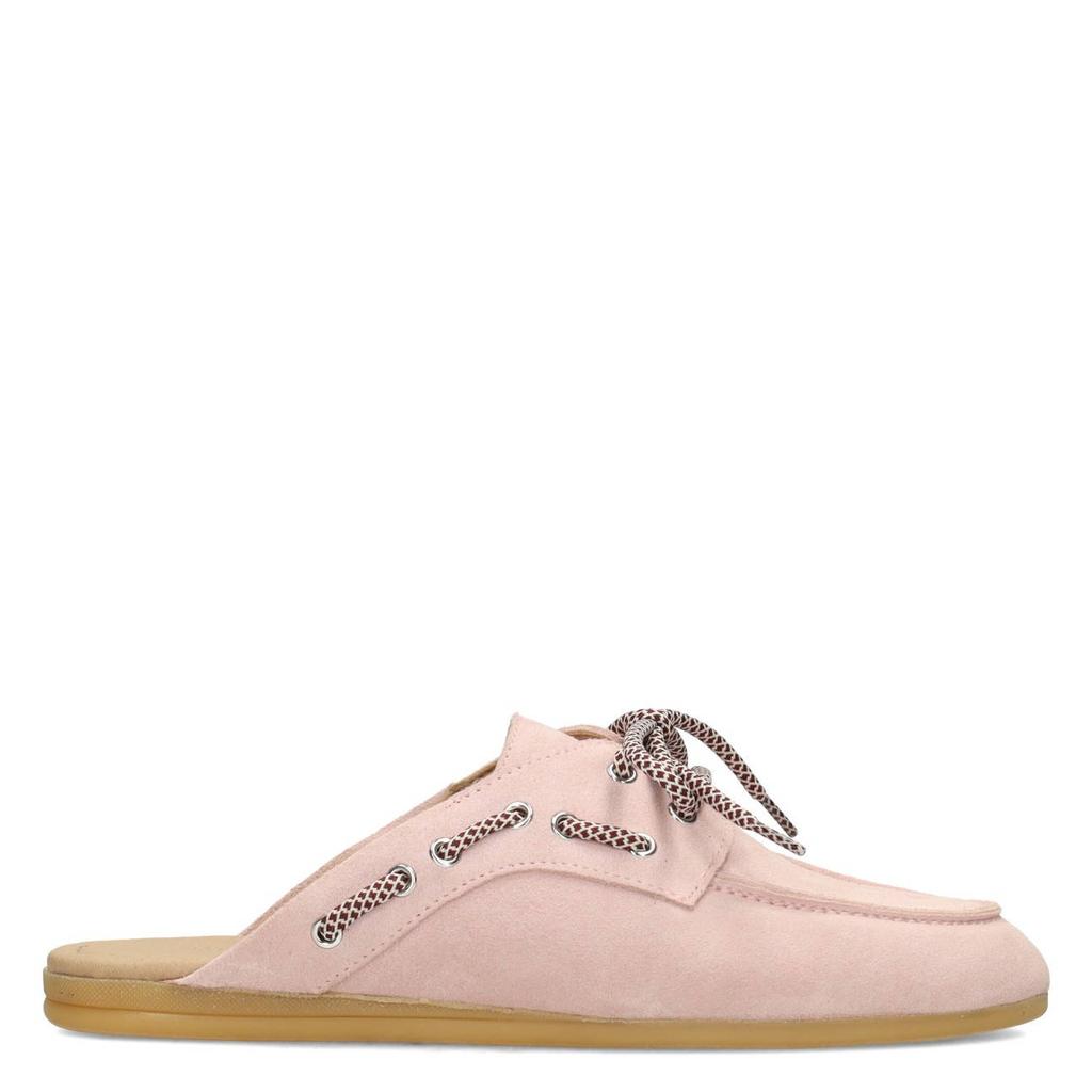 Lichtroze dames Poelman suède clogs -