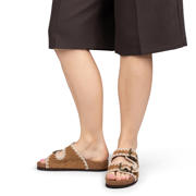 thumbnail: PS Poelman Monica suède slippers cognac