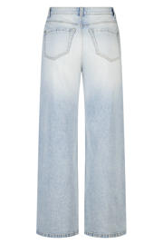 thumbnail: MS Mode high waist wide leg jeans light blue denim