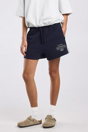 regular waist sweatshort donkerblauw