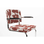 thumbnail: Zuiver  Ridge Deco Symbols Eetkamerstoelen Armleuning Rood - Set van 2