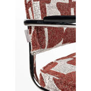 thumbnail: Zuiver  Ridge Deco Symbols Eetkamerstoelen Armleuning Rood - Set van 2