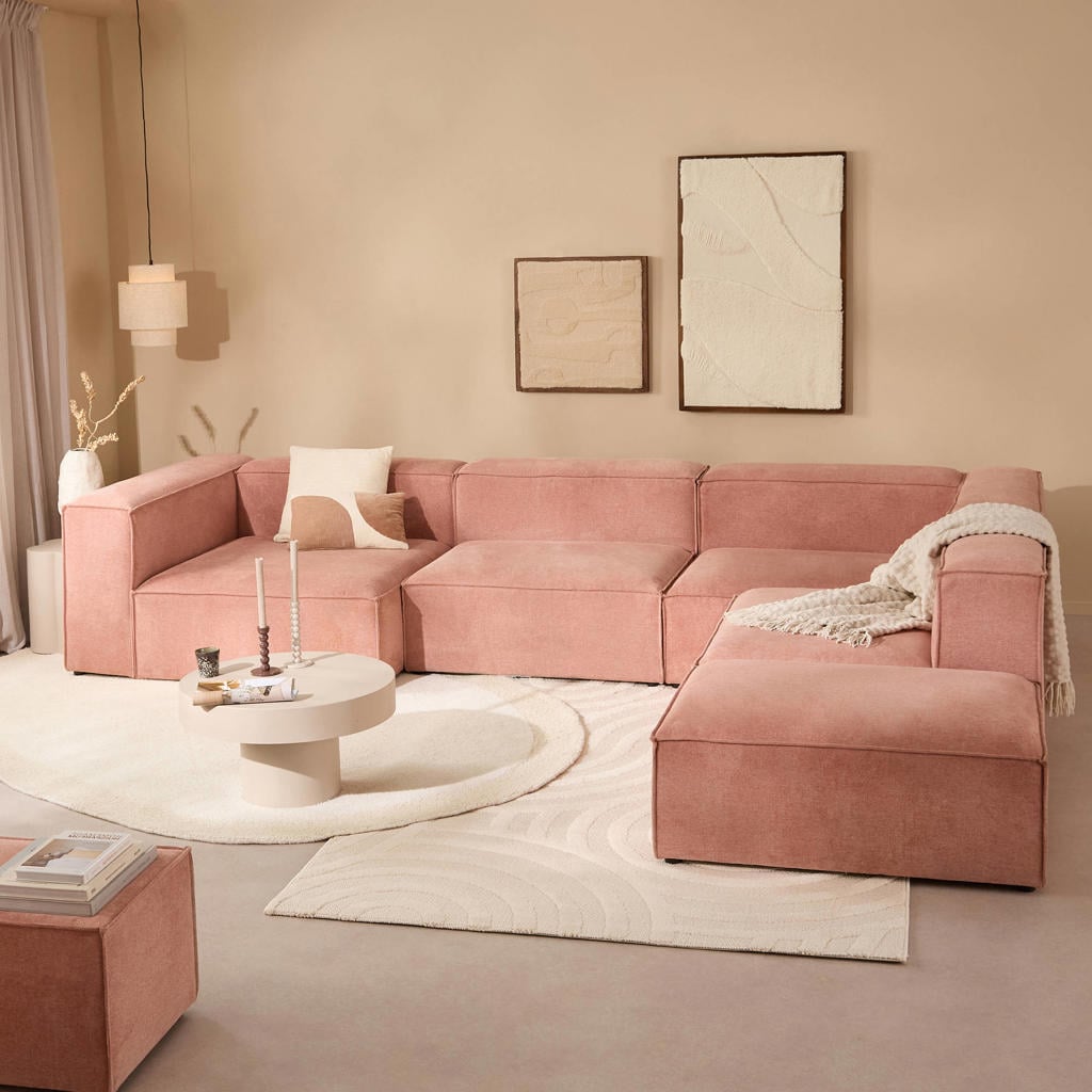 NOUS Living hoekbank Igor hoek rechts - roze