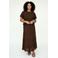 Tramontana viscose maxi rok - bruin