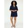 Tramontana viscose blouse met textuur - donkerblauw