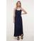 Tramontana viscose zomerjurk met ceintuur - donkerblauw
