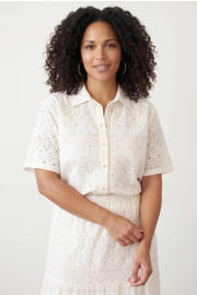 thumbnail: Tramontana broderie blouse - ecru