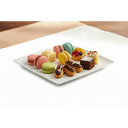thumbnail: BonBistro Petitfour Bordjes Yong Squito 10 x 10 cm - Wit - 6 stuks