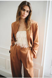 thumbnail: Mango straight high waist broek bruin