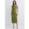 Mango midi jurk groen