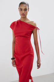 thumbnail: Mango midi jurk rood