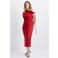 Mango midi jurk rood