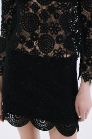 thumbnail: Mango korte rok crochet zwart