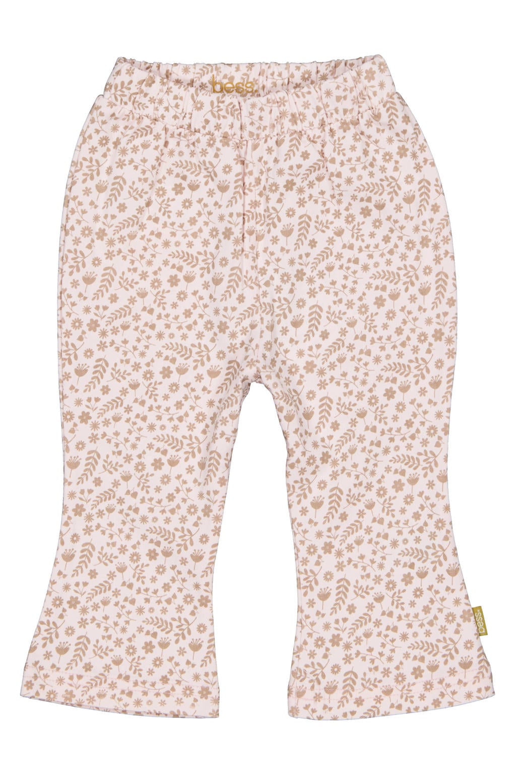 Ecru meisjes BESS regular fit flared legging van stretchkatoen met elastische tailleband