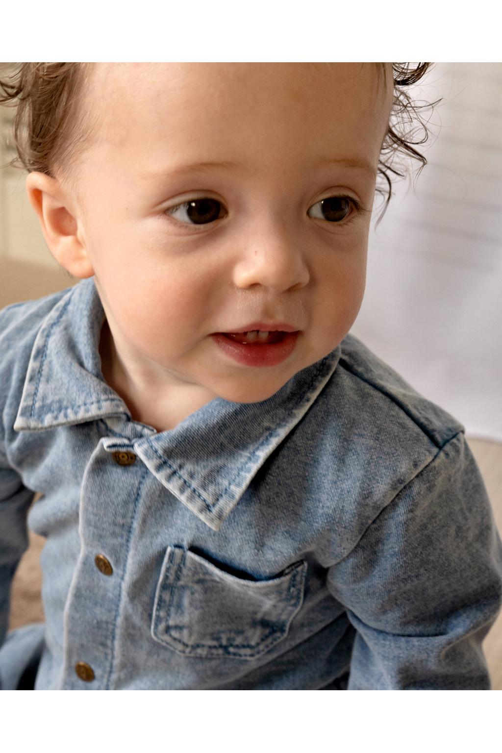 BESS katoenen boxpak - blue denim