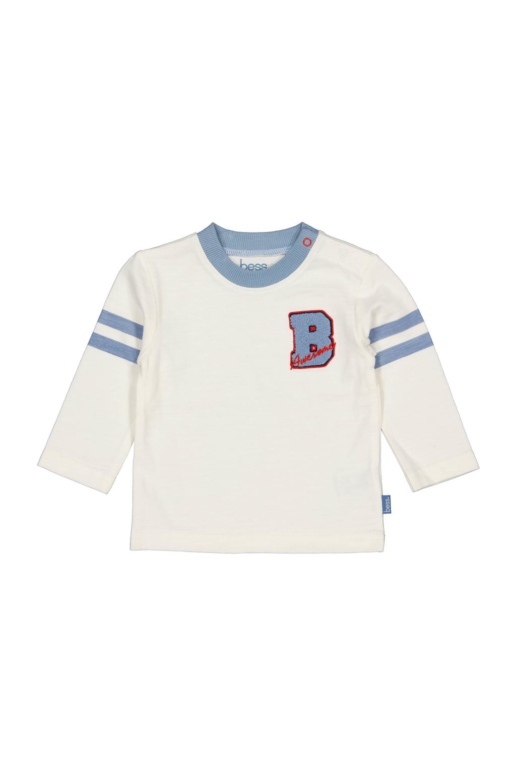 BESS gestreepte longsleeve - ecru