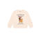 Daily7 rechtvallende sweater met print - crème