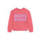 Daily7 rechtvallende sweater met tekst - roze