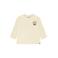 Daily7 rechtvallende longsleeve met backprint - beige