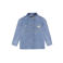 Daily7 denim overhemd met borduursels - middelblauw