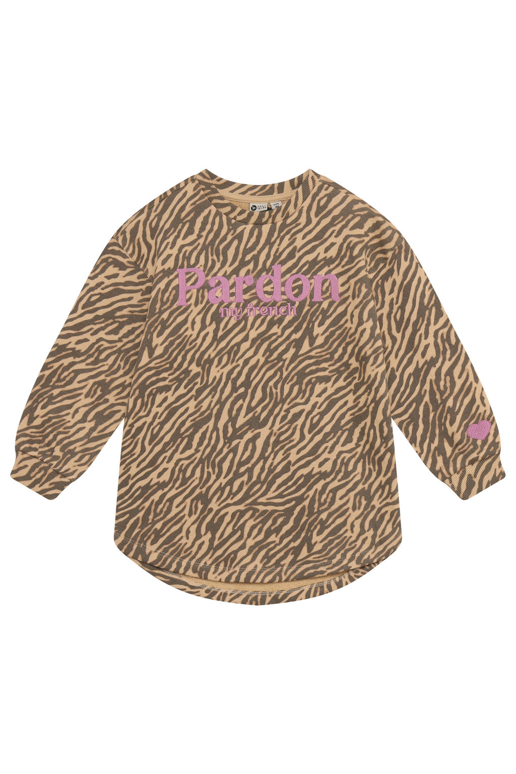 Daily7 sweatjurk met dierenprint - zand