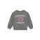 Daily7 rechtvallende sweater met print - grijs