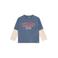 Daily7 oversized longsleeve met print - blauw