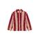 Daily7 gestreepte teddy jas - rood