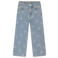 Daily7 wide leg jeans met print - lichtblauw
