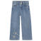 Daily7 wide leg jeans met print - mediumblauw