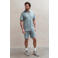 Kultivate Luxury regular sweatshort blauw